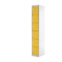 Six Compartment Locker 300 Yellow