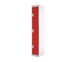 Three Compartment Locker 450 Red