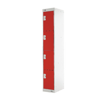 Four Compartment Locker 450 Red