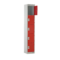 Five Compartment Locker 450 Red
