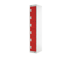 Six Compartment Locker 450 Red