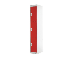 Three Comp Express Std Locker Red