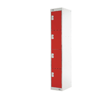 Four Comp Express Std Locker Red