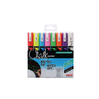 Uni Chalk Markers Medium Ast Pk8