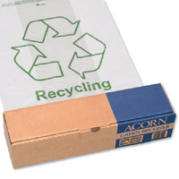 Acorn Green Bin Liner Clear Pk50