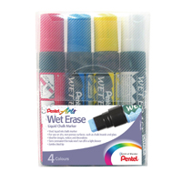 Pentel Jumbo Chalk Markers Pk4 Ast