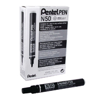 Pentel N50 Bullet Marker Blk Box 12