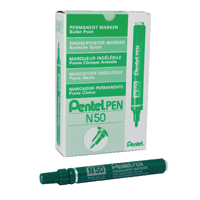 Pentel N50 Green Marker Bullet Pk12