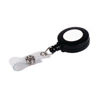 Badge Reel Charcoal Pk10