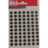 Blick Coloured Lbls 8mm Black Pk9800