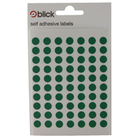 Blick Coloured Lbls 8mm Green Pk9800