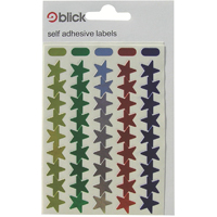 Blick Lbls Mtl Star 14mm Ast Pk1800