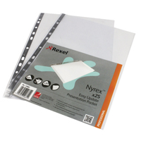 Rexel Nyrex A4 Pocket Gry T/S Pk25