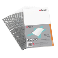 Rexel Nyrex A4 Pocket Gry Spine Pk50 Rexel Nyrex A4 Pocket Gry Spine Pk50