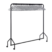 30 Hanger Garment Rail Black 311418