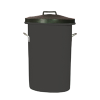 HD Storage Bin with Lid/Handles Blk