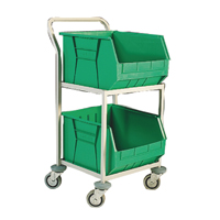 2 Bin Storage Trolley Green 321291