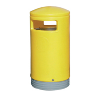 Outdoor Hooded Top Bin 75L Yellow Outdoor Hooded Top Bin 75L Yellow