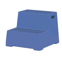 2 Tread Blue Plastic Safety Step