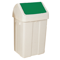 50L Swing Bin White/Green 330351