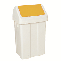 50L Swing Bin White/Yell 330353