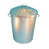 90L Galvanised Dustbin/Lid 344197