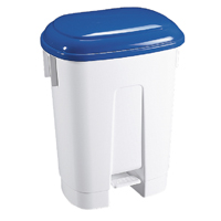 60 L Plastic Bin White/Blu 348013