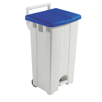 90L Mobile Pedal Bin Lid Blu 357003