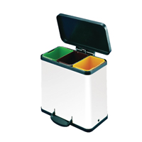 Trento Oko 3X9L Recycling Bin Wht