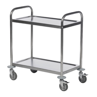 2 Shelf Trolley 600x400 Slv