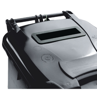 120L Locked Grey Wheelie Bin 377879