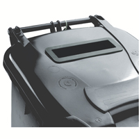 140L Locked Grey Wheelie Bin 377880