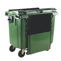 1100L Drop Front Wheellie Bin Green