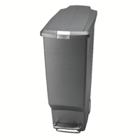 Slim Grey Pedal Bin 40L 382650