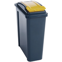 Vfm Recycling Bin 25L Ylw Lid 384283