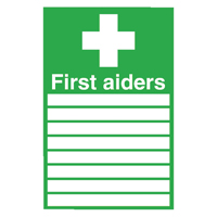 Signslab 300X200 First Aiders Pvc