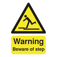 Signslab Beware Of Step Sign PVC A5