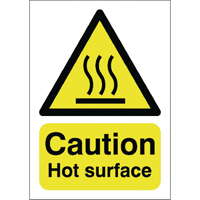 Signslab A5 Caution Hot Surface S/A