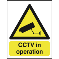 CCTV In Operation PVC Sign A5