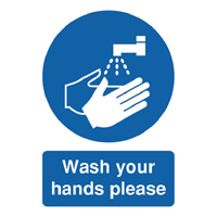 Signslab A5 Wash Yr Hands Please S/A