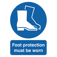 Signslab A4 Foot Protm/B/Worn PVC