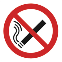 Sign No Smoking 100x100mm S/A Pk5