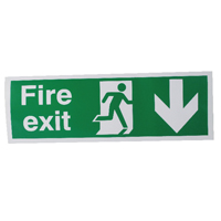 Fire Exit Down 150X450Mm S/A E100A/S