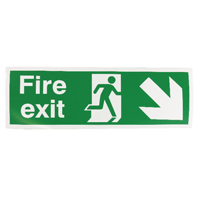 Fire Exit Man Arw Dw Rgt 15x45 Sa
