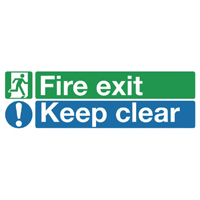 Fire Exit Keep Clear 15x45 S/A