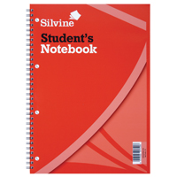 Silvine Students Notebook A4 Pk12