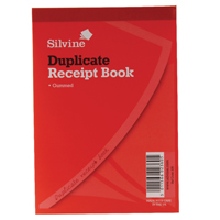 Silvine Dup Receipt Book 230 Pk12