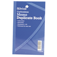 Silvine Dupl Memo Book 701-T Pk6