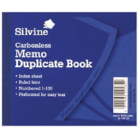 Silvine Duplicate Book 4.1x5 Inches Silvine Duplicate Book 4.1x5 Inches