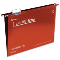 Rexel Crystalfile Susn File Red Pk25